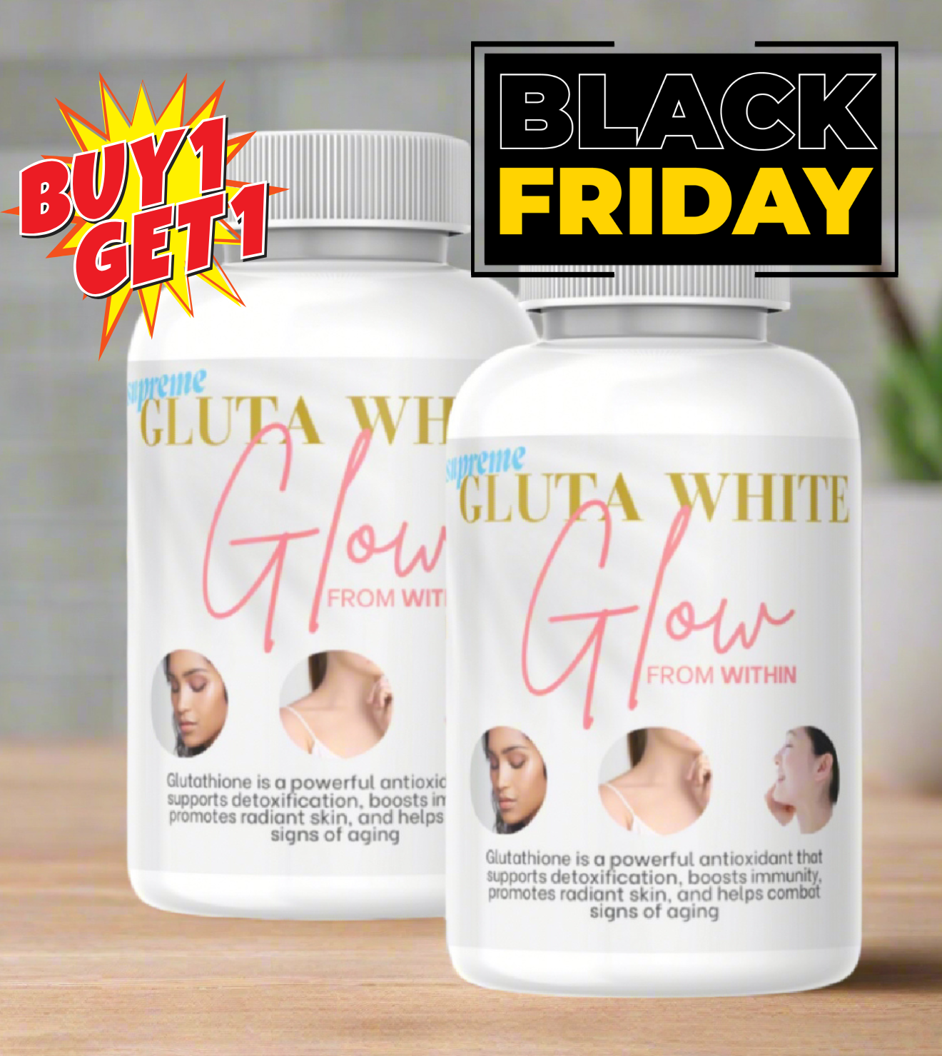 2 x Gluta white Capsules bottles