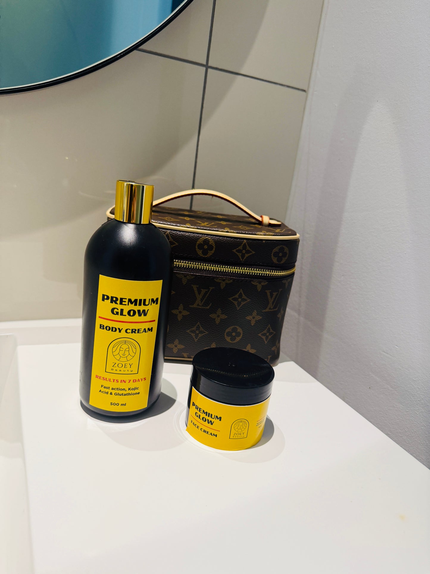 Premium body lotion + premium face cream + Golden hour oil