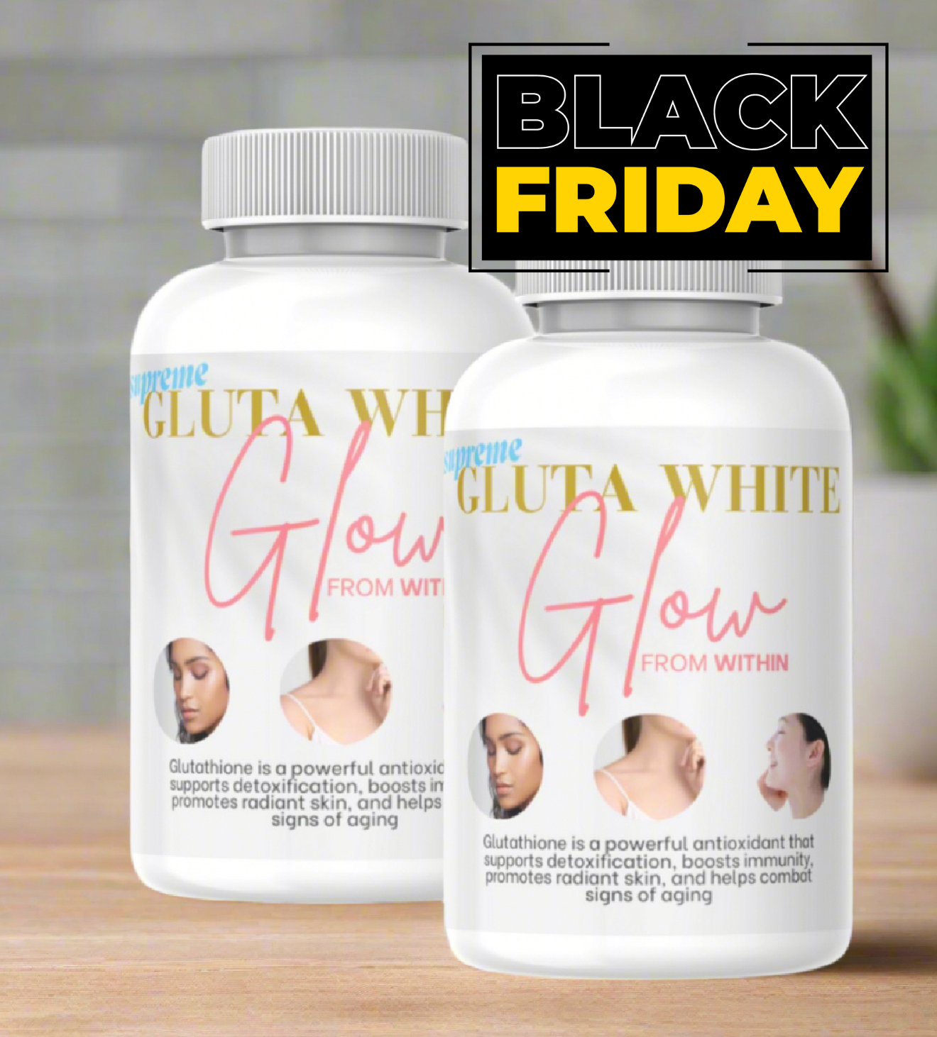 2 x Gluta white Capsules bottles