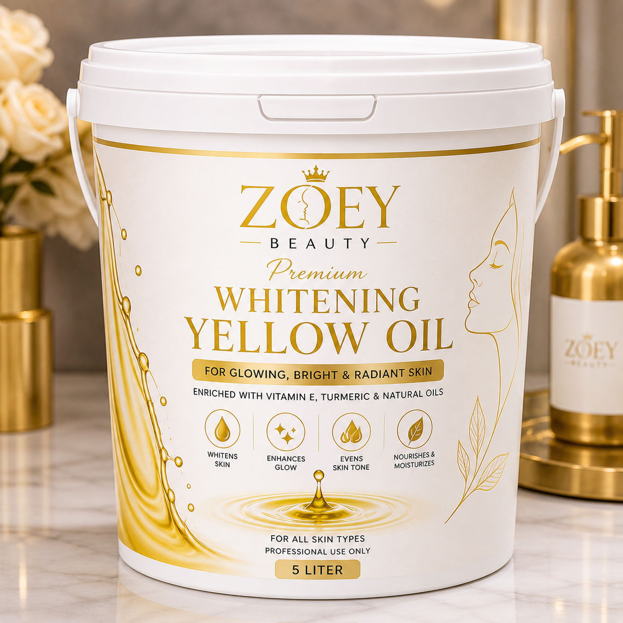 5 liters Yellow whitening body oil
