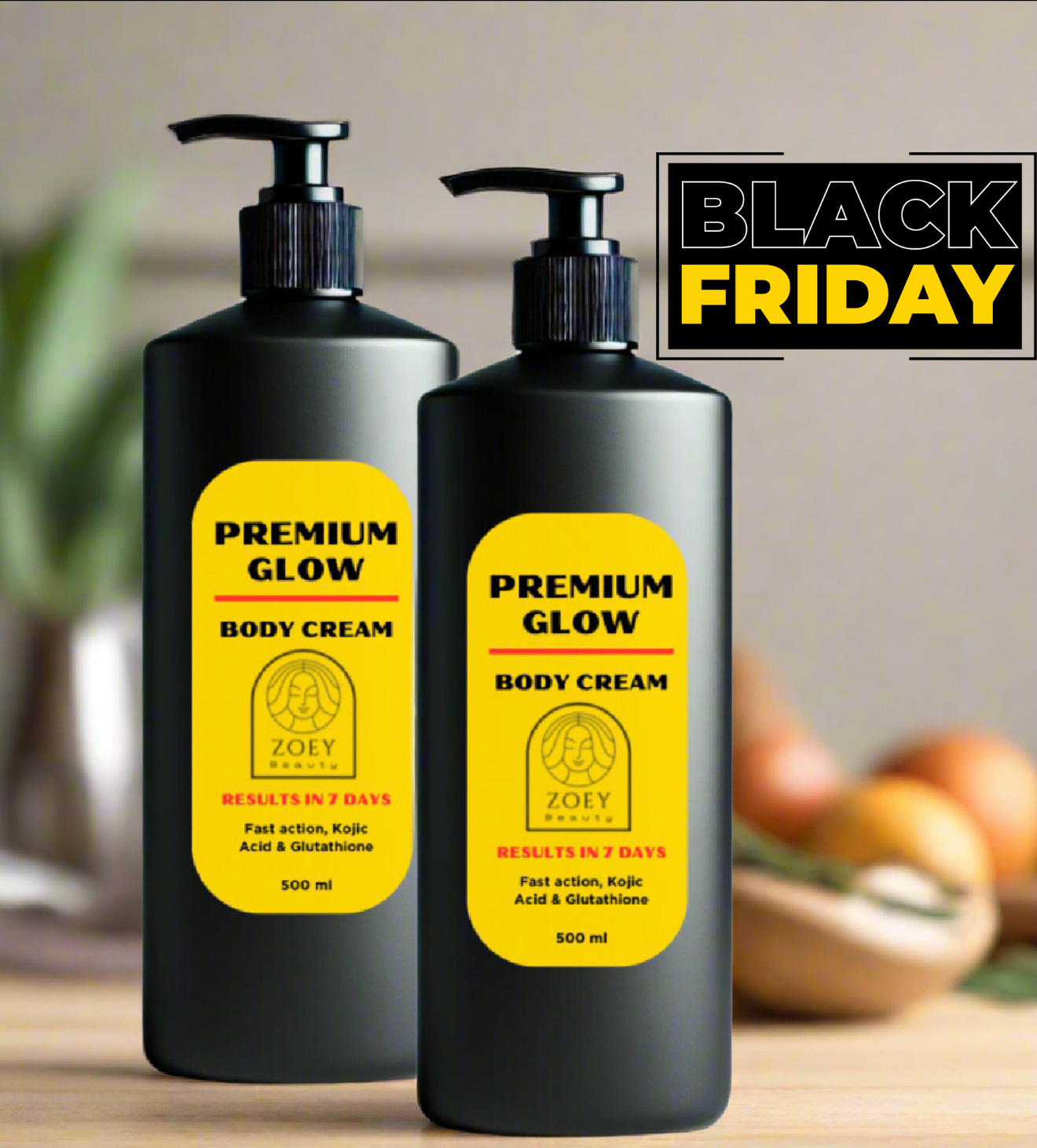 Premium glow body lotion x 2