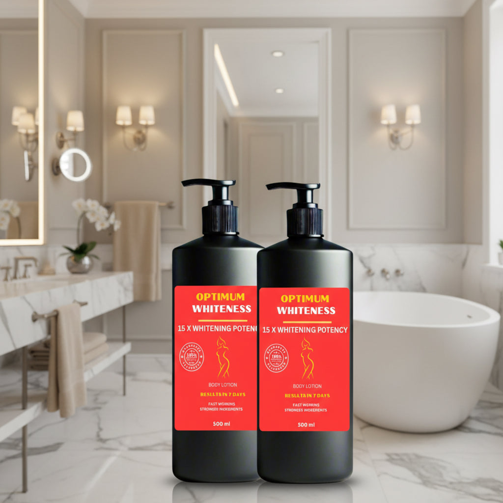 Optimum white body lotions | x 2 bottles