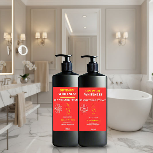 Optimum white body lotions | x 2 bottles